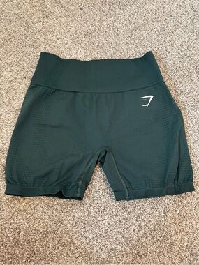 Gymshark Green High-Waisted Seamless Shorts | Size M